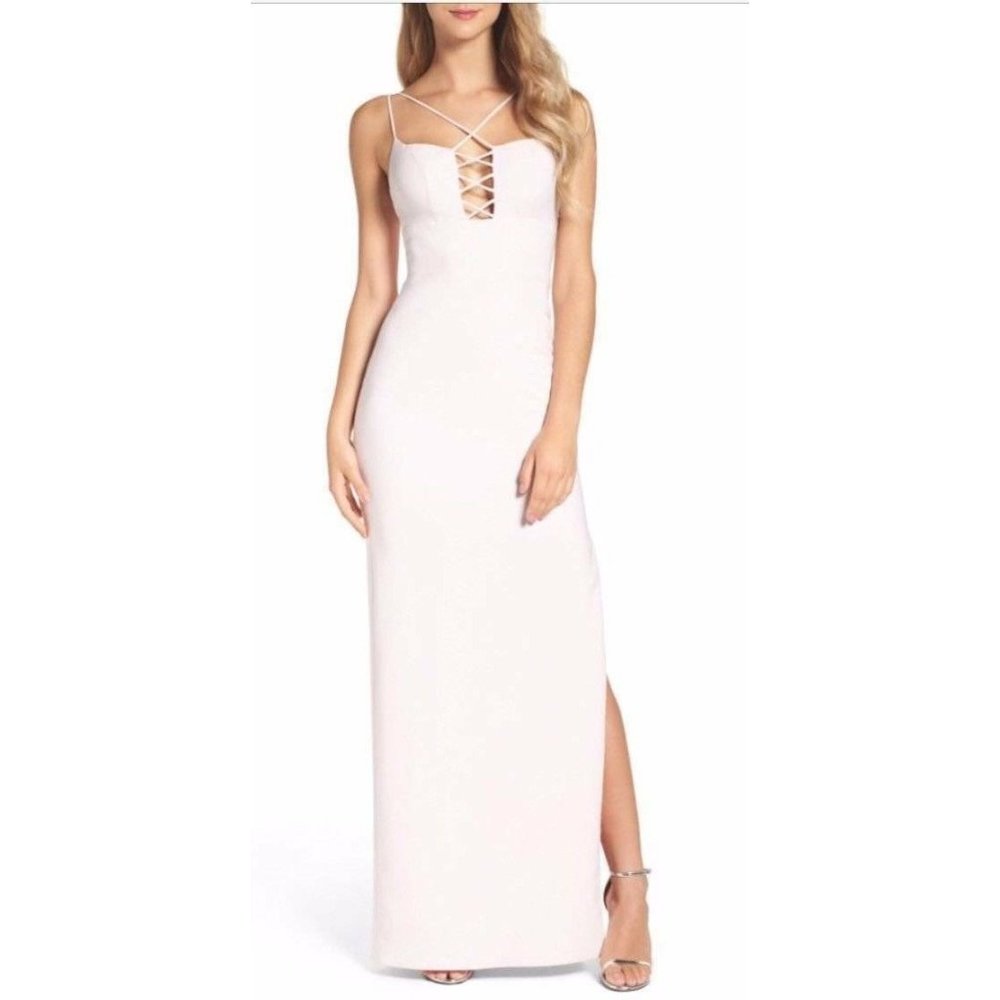 Maria Bianca Nero Starlett Gown Dress Blush NEW 8
